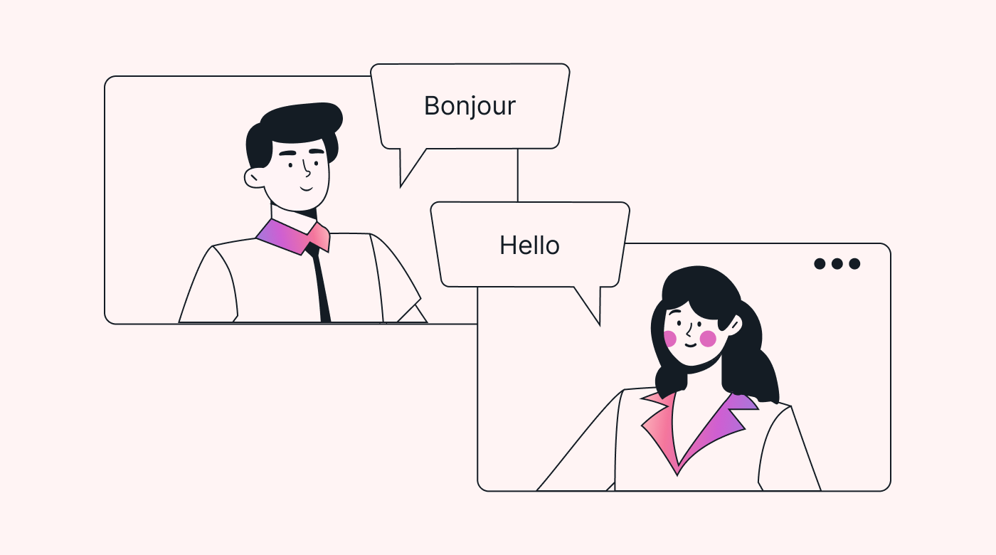 Team members speaking different languages