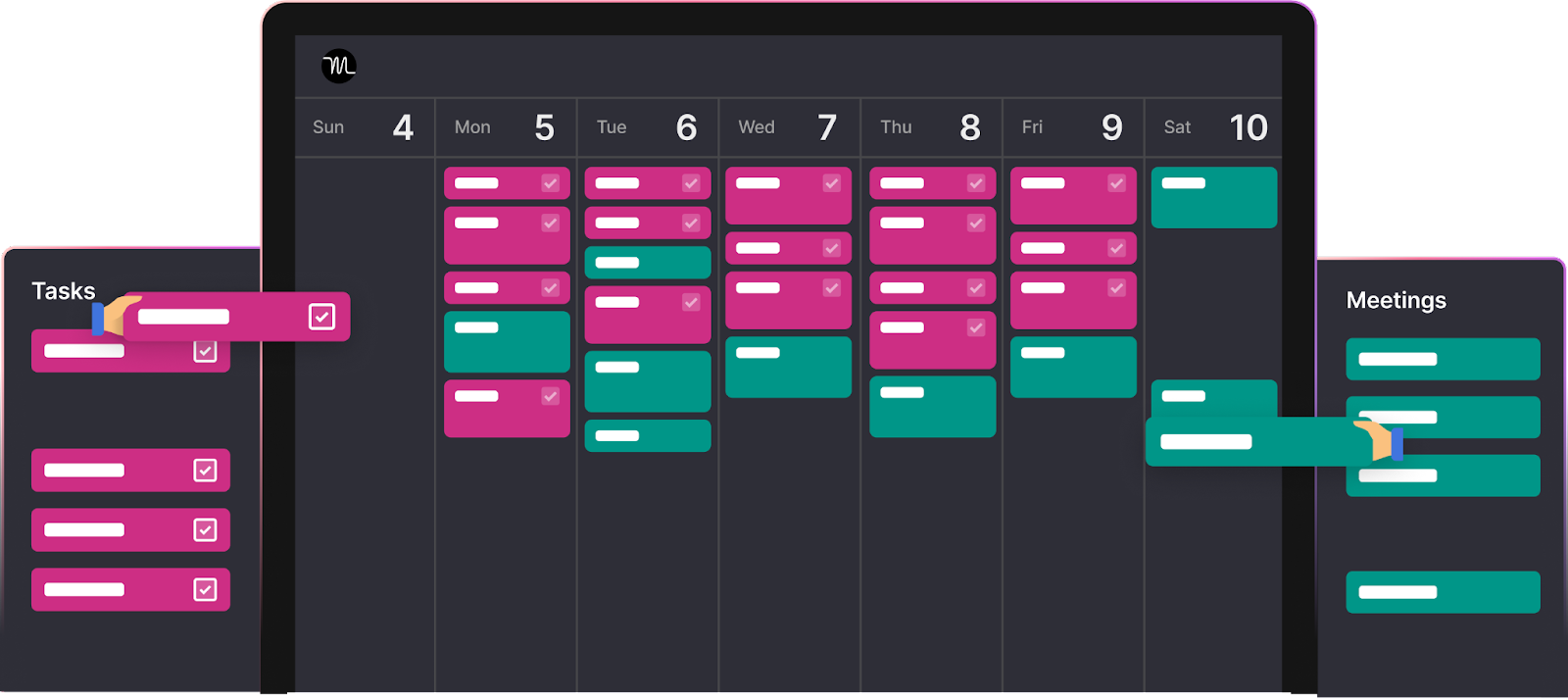 Motion allocates resources & tasks automatically