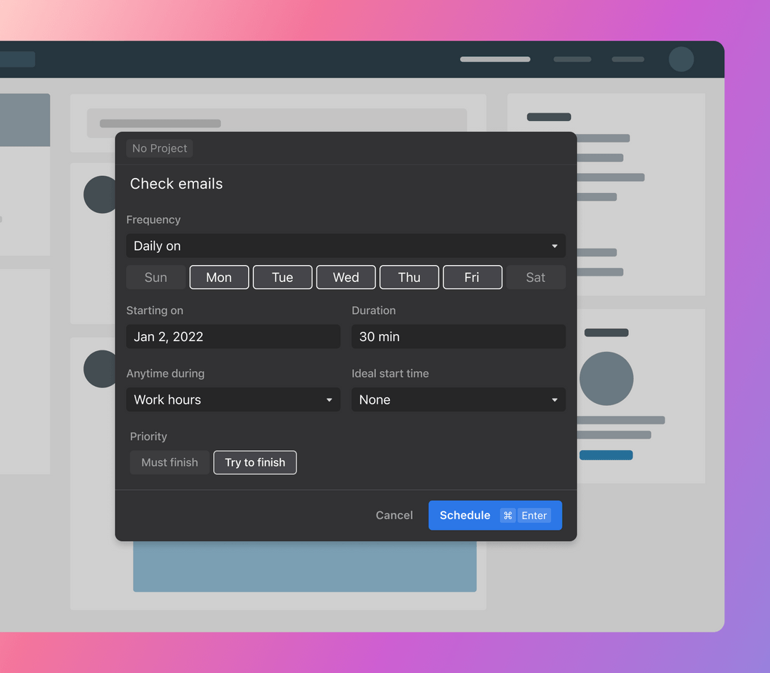 Schedule recurring tasks automatically
