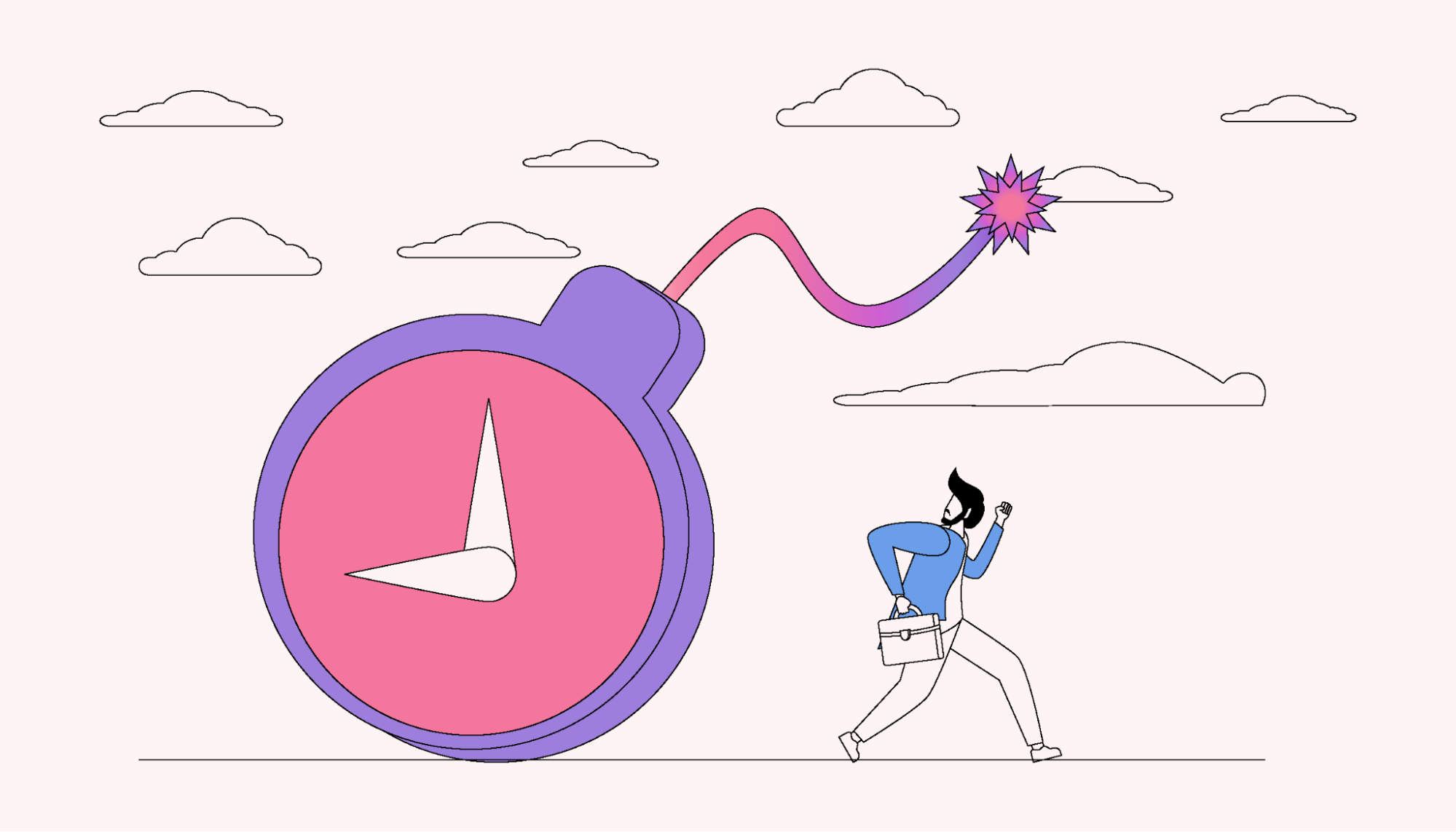 Employee chased by time bomb